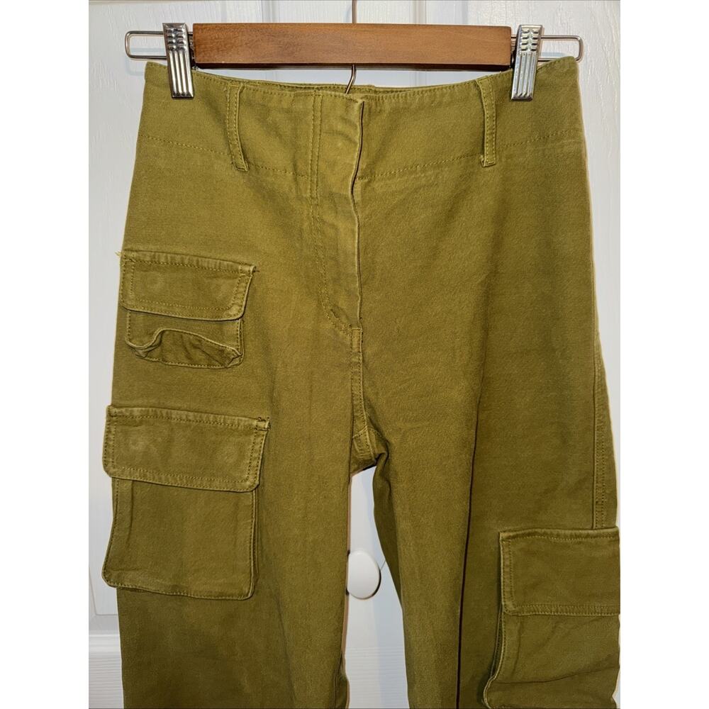 Wilfred Free Aritzia Green Wide leg Cargo‎ pants Size 0 - Picture 2 of 8